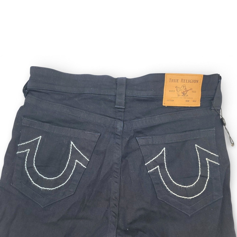 True Religion Jack Jeans Mens 31x32 Skinny Tapered Made USA‎ Dark Wash NWOT - Picture 6 of 6
